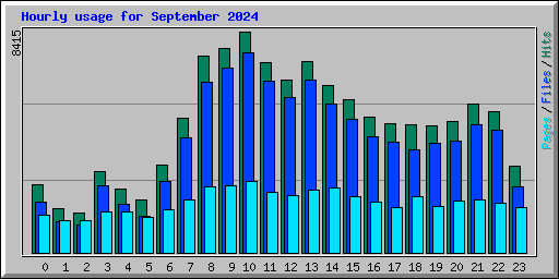 Hourly usage for September 2024