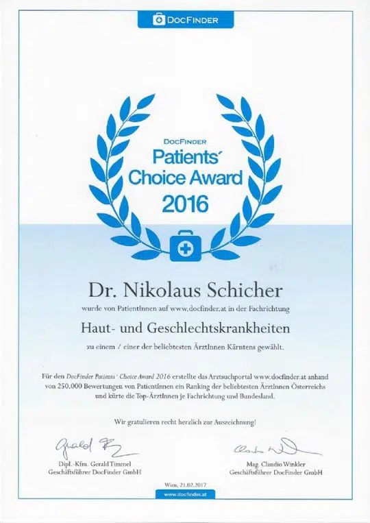 Auszeichnung Dr. Nikolaus Schicher
