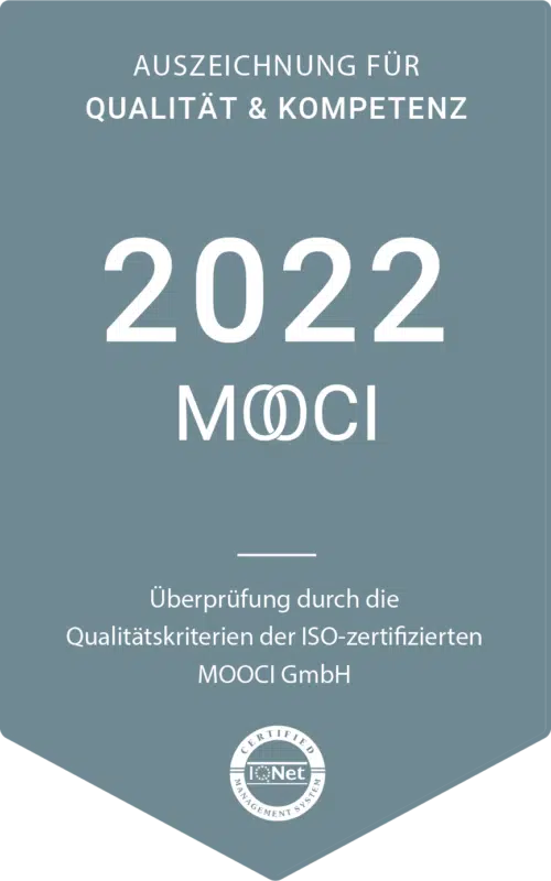 Mooci - Auszeichnung für Qualität